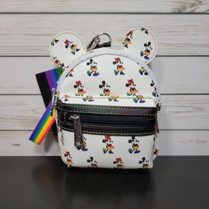 Loungefly Disney Mickey Minnie Rainbow Wristlet